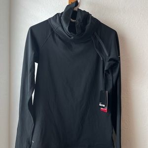 Nike Pro Hyperwarm Funnel Neck Side Tie Long NEW